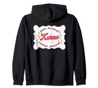 Goes Around Karma Comes Around Retro Esthétique Sweat à Capuche
