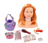 Götz 1192054 postiche aux Cheveux Roux et aux Yeux Marrons - Tête de Coiffure et de Maquillage de 28 cm de Haut en Set de 57 pièces - Convient aux Filles à partir de 3 Ans