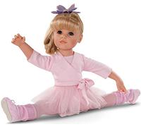 Götz 1359067 Poupée Hannah au Ballet - Poupée Debout Ballerine de 50 cm de Haut, Cheveux Longs blonds, Yeux Bleus - Ensemble de 14 pièces