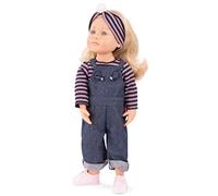 Götz 2011019 Poupée Little Kidz Lotta - Poupée Debout Multi-articulée de 36 cm de Haut avec Cheveux blonds et Yeux Bleus - Ensemble de 6 pièces