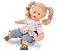 Götz 2120944 Poupée Muffin Minimaxi - Poupée bébé de 33 cm de Haut avec Yeux endormis Bleus, Cheveux blonds et Corps Doux - Poupée au Corps Doux en Ensemble de 8 pièces