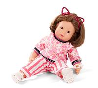Götz 2127110 Maxy Muffin Stripe Vibes poupée 42 cm Yeux Bruns dormeurs | 10 pièces, bébé, cheveux bruns, corps souple, dès 3 ans, à coiffer, cheveux lavables, tétine et serre-tête