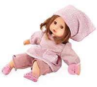 Götz 2220949 Muffin Soft Mood Doll - Poupée bébé de 33 cm de Haut avec des Yeux endormis Marron, des Cheveux Bruns et Un Corps Doux - Poupée au Corps Doux en Ensemble de 7 pièces