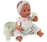Götz 2353851 Sleepy Aquini Girl Popsicle Bain 33 cm 7 pièces | Dès 18 mois, sans cheveux, corps dur, yeux dormeurs bruns, boit et fait pipi, biberon et tétine
