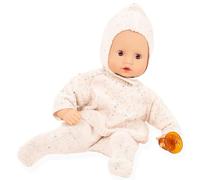 Götz 2520564 Muffin Baby Tout en Maille poupée 33 cm poupée bébé | yeux bruns dormeurs, 5 pièces, sans cheveux, corps souple, dès 18 mois, lavable, tétine, bonnet en maille et tenue