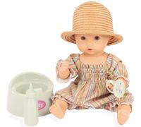 Götz 2553159 Sleepy Aquini Girl Beach Vibes - Poupée de bain de 33 cm avec yeux marron - Sans cheveux - 6 pièces - Pour bébé à partir de 18 mois