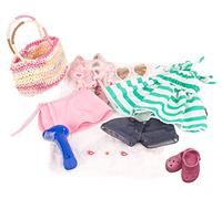 Götz 3401754 Combinaison plaisirs d'été - Taille de vêtements de poupée. XL - Ensemble vêtements et Accessoires 10 pièces pour poupées Debout mesurant 45-50 cm