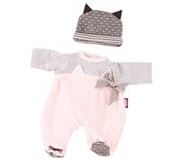 Götz 3402837 Combinaison Cozy Cat - Taille de vêtements de poupée. S - Ensemble vêtements et Accessoires 2 pièces pour poupées 30 - 33 cm