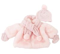 Götz 3402980 Ensemble d'hiver Furry Christmas - Ensemble de vêtements pour poupée Taille XL - Ensemble vêtements et Accessoires 3 pièces pour poupées Debout de 45 à 50 cm