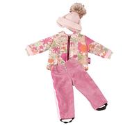 Götz 3403090 Combinaison d'hiver Blooms - Taille de vêtements de poupée. XL - Ensemble vêtements et Accessoires 3 pièces pour poupées Debout 45-50 cm