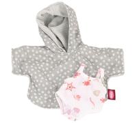 Götz 3403604 Ensemble Bain Douillet poupées S/XM 30-36 cm | ensemble de vêtements et accessoires pour poupées bébé et poupées debout, maillot de bain et cape de bain éponge