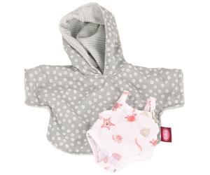 Götz 3403604 Ensemble Bain Douillet poupées S/XM 30-36 cm | ensemble de vêtements et accessoires pour poupées bébé et poupées debout, maillot de bain et cape de bain éponge