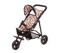 Götz 3403615 Buggy 3 Roues Tigre Pliable pour poupées | Pour poupées bébé 30-48 cm et poupées debout 27-50 cm, hauteur de poussée 54 cm, dès 3 ans