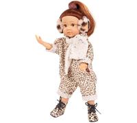 Götz Little Kidz Total Tiger 2411240 Poupée debout multi-articulation de 36 cm avec cheveux marron et yeux bruns - Lot de 6