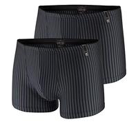 Götzburg Lot de 2 Boxers en Microfibre Respirant pour Homme Noir/Gris à Rayures - Noir - XX-Large