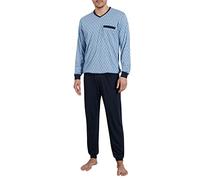 Götzburg Pyjama long 2 pièces en coton pour homme, Imprimé bleu, 54