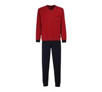 Götzburg Pyjama long bleu foncé / rouge foncé, Taille S