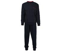 Götzburg Pyjama long bleu nuit / rouge / blanc, Taille 5XL