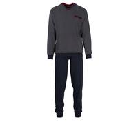 Götzburg Pyjama long bleu nuit / rouge / blanc, Taille 5XL