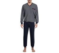Götzburg Pyjama long pour homme avec poignets (chili pepper), bleu marine, 52