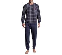 Götzburg Pyjama, V-Ausschn, Bündchen Ensemble, Bleu-Blau (Navy 7013), Large Homme