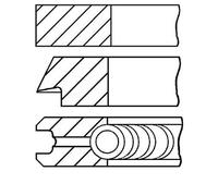 Goetze Jeu de segments de pistons 08-124000-00 pour Fiat Opel Lancia Saab