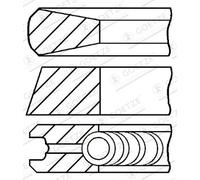 Goetze Jeu de segments de piston 08-138000-00 pour UAZ, Fiat, Iveco, Daily IV 2.3