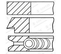 Goetze Jeu de segments de piston 08-422200-00 pour BMW 3 (E46) 2.2 2000-2005