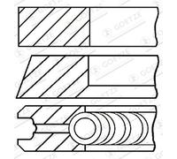 Jeu de segments de piston GOETZE ENGINE 08-432300-00