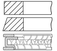 GOETZE ENGINE 08-436900-00 Jeu de segments de pistons