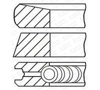 Goetze Engine 08-447400-00 Pistons et anneaux