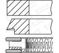 GOETZE ENGINE 08-448500-10 Jeu de segments de pistons