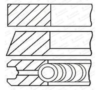 GOETZE ENGINE Segments, Pince à Circlips de Piston pour VW Caddy III Combi 2KB