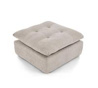 GOEURVANT Canapé COMPRESSE Chenille Gris clair Single Seat Sans Montage Ergonomique Confortable Salon Module Pouf Repose-Pieds
