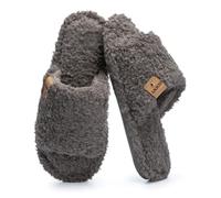 GOEWY Chaussons Ouverts Femme- Doudou Douillet, Semelle Mémoire de Forme - Cadeau pour Elle Chaussons de Maison Décontractés Anti-Dérapants Intérieur/Extérieur Pour Femme