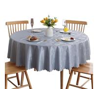 GOEXCPL Nappe Ronde en PVC, épaissie imperméable et Anti-Taches, résistante aux Rayures, Bleu Ciel-carillons diamètre 240 cm