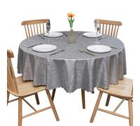 GOEXCPL Nappe Ronde en PVC, épaissie imperméable et Anti-Taches, résistante aux Rayures, Gris-SZ diamètre 240 cm