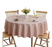 GOEXCPL Nappe Ronde en PVC, épaissie imperméable et Anti-Taches, résistante aux Rayures, Rose-carillons diamètre 180 cm