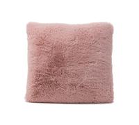 Gözze - Coussin Décoratif Carré, Housse en Fourrure Synthétique, 100% Polyester, 40 x 40 cm - Rose poudré