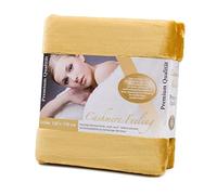Gözze - Couverture Douillette Premium Cashmere-Feeling, 500 g/m², 130 x 170 cm - Jaune moutarde