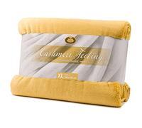 Gözze - Couverture Douillette Premium Cashmere-Feeling, 500 g/m², 180 x 220 cm - Jaune moutarde