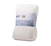 Gözze Kuscheldecke WOLKENWEICH mit Schaf Fellimitat, 150 x 200, Farbe wollweiß