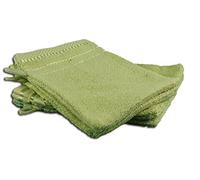 Gözze - Lot de 4 Gants de Toilette, Berlin, 100% Coton, 17 x 24 cm - Vert foncé