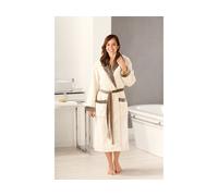 Gözze - Peignoir Unisexe à Col Châle, sensation Soie, 100% Microfibres, 330 g/m², taille XXL - Blanc coton