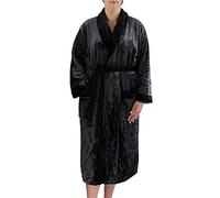 Gözze - Peignoir Unisexe à Col Châle, sensation Soie, 100% Microfibres, 330 g/m², taille L - Anthracite