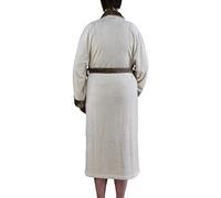 Gözze - Peignoir Unisexe à Col Châle, sensation Soie, 100% Microfibres, 330 g/m², taille L - Blanc coton