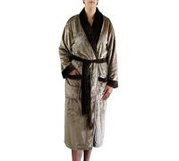 Gözze - Peignoir Unisexe à Col Châle, sensation Soie, 100% Microfibres, 330 g/m², taille XXL - Taupe