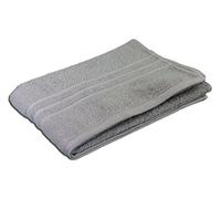 Gözze - Serviette de Douche élégante, Sylt, 100% coton, Tissu de base dense (440 g/m²), 70 x 140 cm - Argenté