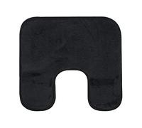 Gözze - Tapis de Bain Antidérapant Premium avec découpe, RIO, 100% microfibres, Idéal comme tapis de WC pour toilettes au sol, 50 x 45 cm - Noir