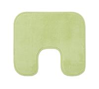 Gözze - Tapis de Bain Antidérapant Premium avec découpe, RIO, 100% microfibres, Idéal comme tapis de WC pour toilettes au sol, 50 x 45 cm - Vert citron